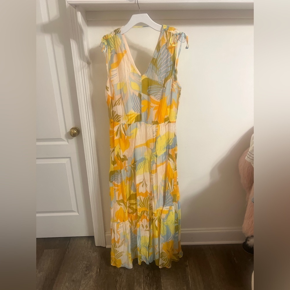 1. State Yellow and Blue Floral Maxi Dress - Picture 2 of 6